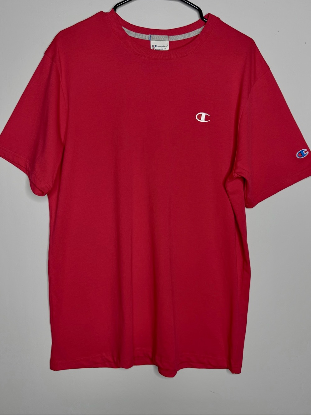 Champion Red Crewneck Short Sleeve Tee Shirt